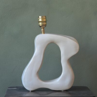 Schemerlamp wit keramiek