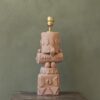 Totem lámpara de mesa bohemia de cerámica hecha a mano