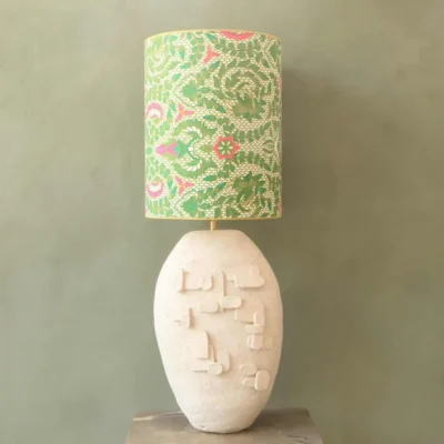 Fragments handmade ceramic lamp off-white