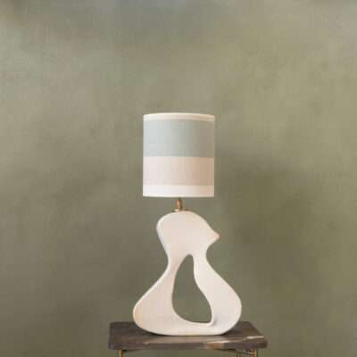 Alternative view of Mandy a white glazed handmade ceramic lamp