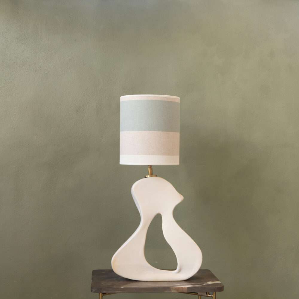 Mandy a white glazed handmade ceramic lamp - Image 2