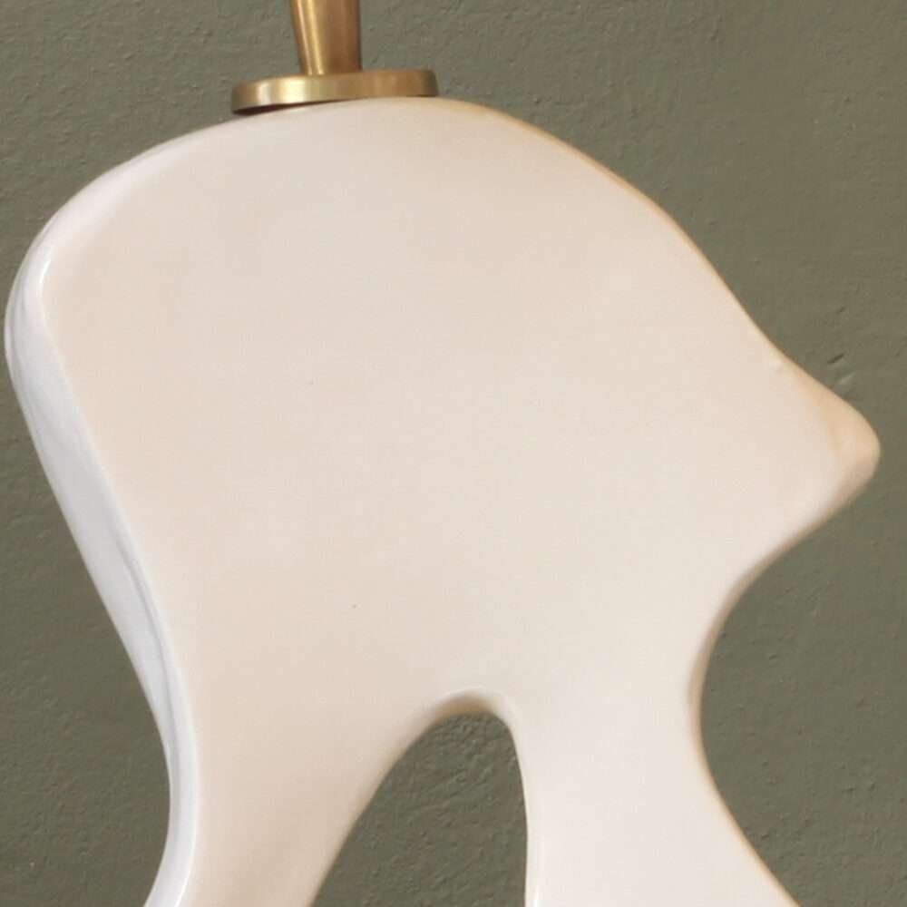 Mandy a white glazed handmade ceramic lamp - Image 3