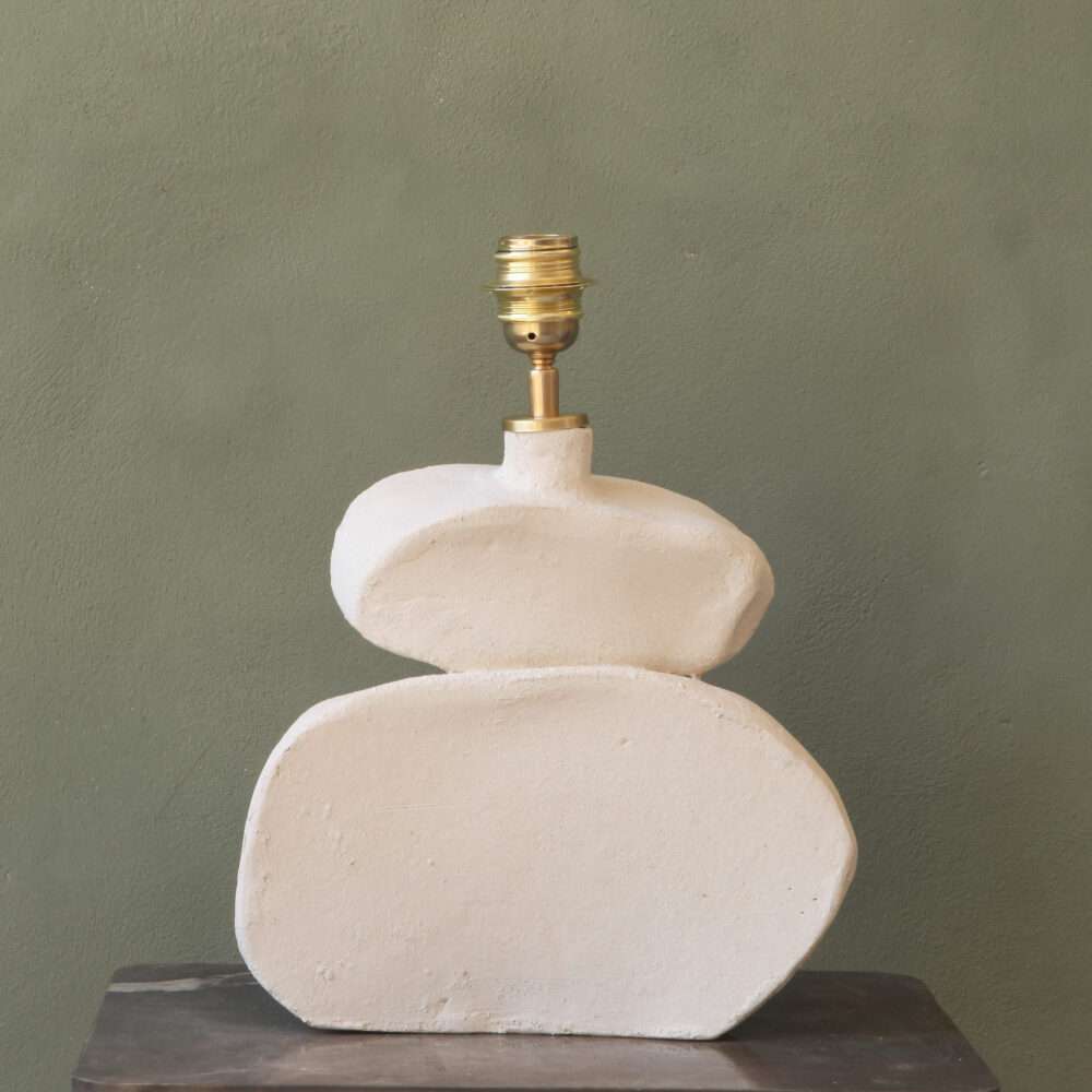 Stapled stones ceramic table lamp