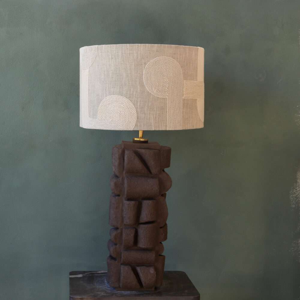 Brownie handcrafted ceramic statement lamp - Image 4