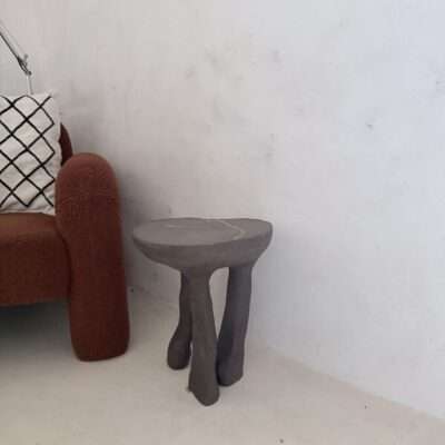 Sculptural organic side table kintsugi